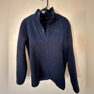 Under Armor Navy Blue Sherpa Sweater Small